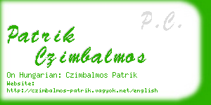 patrik czimbalmos business card